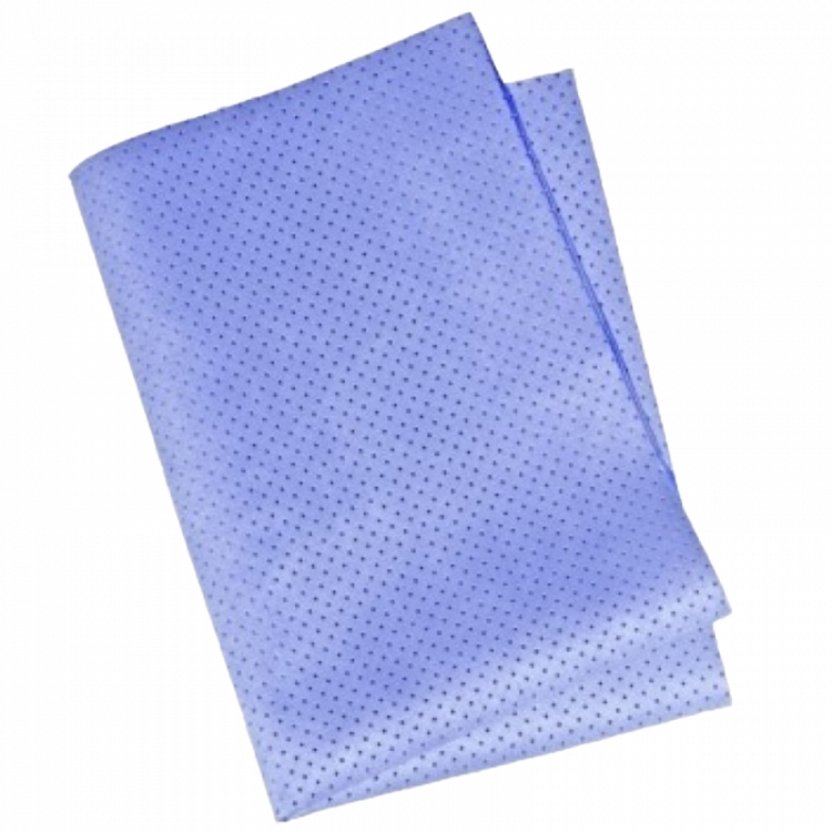 Замша искусственная SALPA30  55*40 см синяя перфорированная