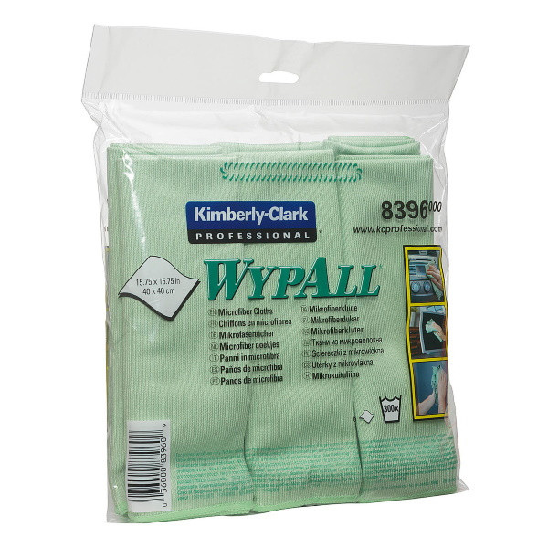 8396	WYPALL* Салфетки из микрофибры/ Зелёный / 40cm x 40cm