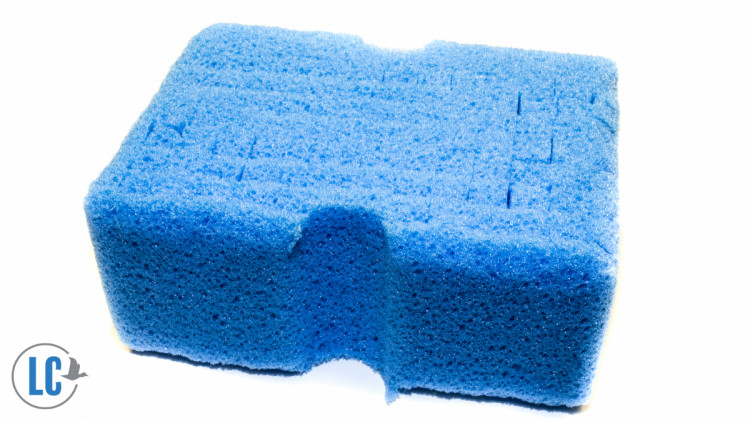Крупно-пористая губка для пенных шампуней 99-big blue Cubed sponge blue 76*127*178